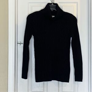Sonoma Loose Rib Neck Turtleneck Black Size Medium